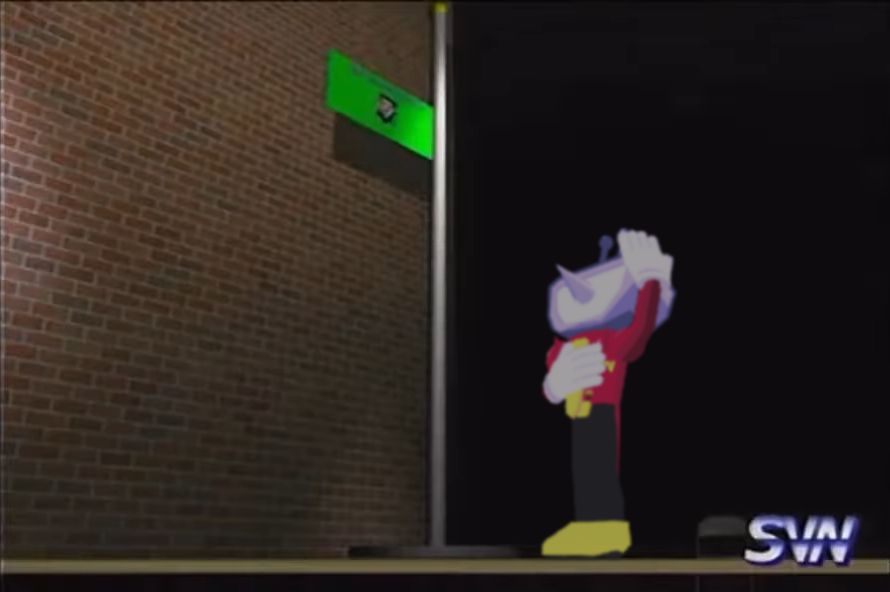 Tenna Saluting the National Spamton Flag