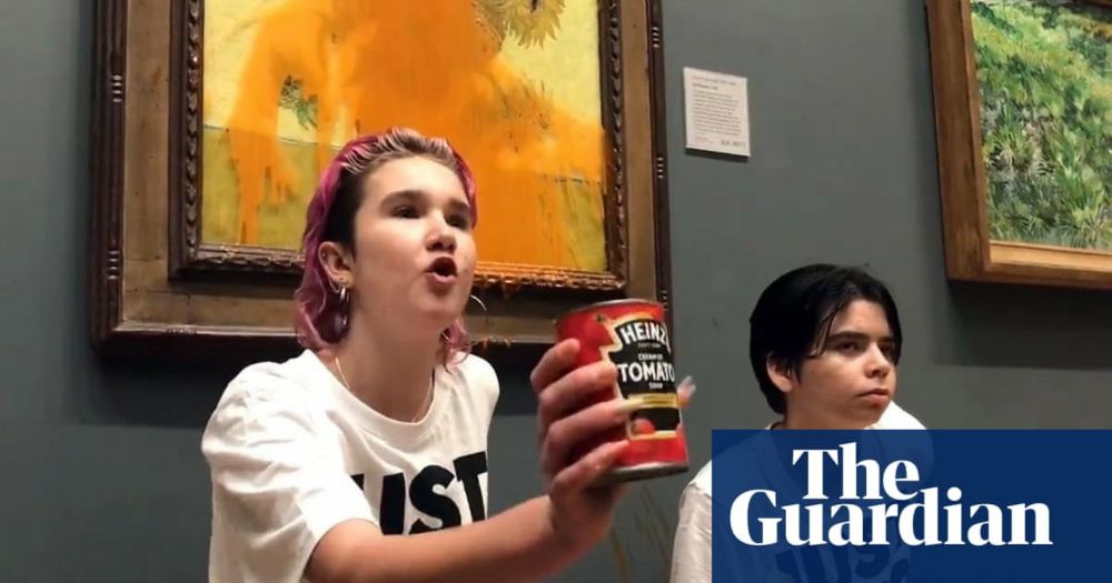 Just Stop Oil activists jailed for throwing soup over Van Gogh’s Sunflowers