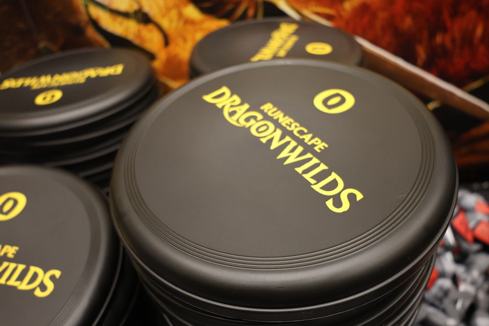 RuneScape Dragonwilds branded frisbees
