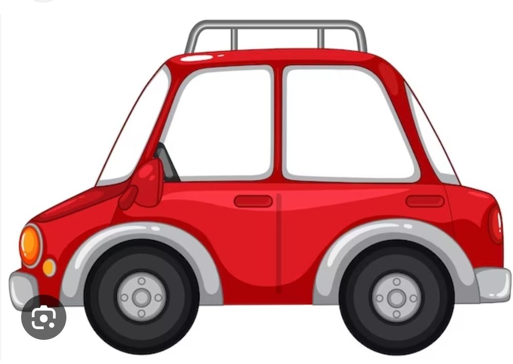 Ein Bild mit rotem Auto mit weißen Hintergrund