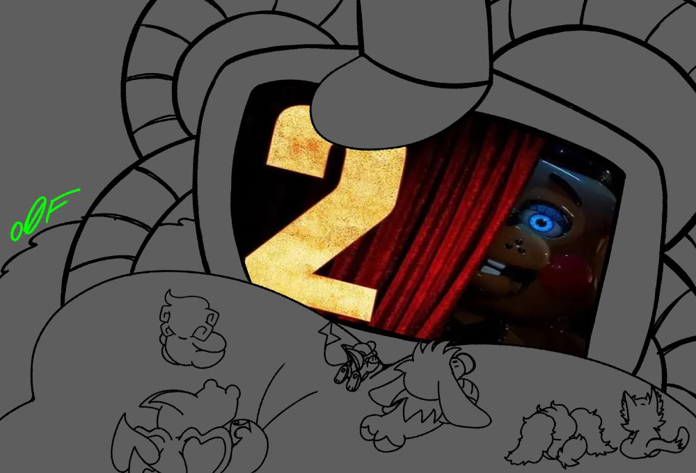 some friends of violette watching the fnaf 2 movie early thanks to FLEZAV1