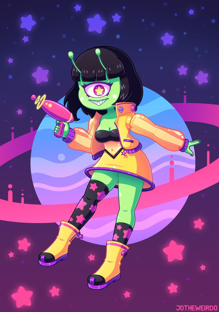 Damn, aliens are sick! Her name is Zinnie btw