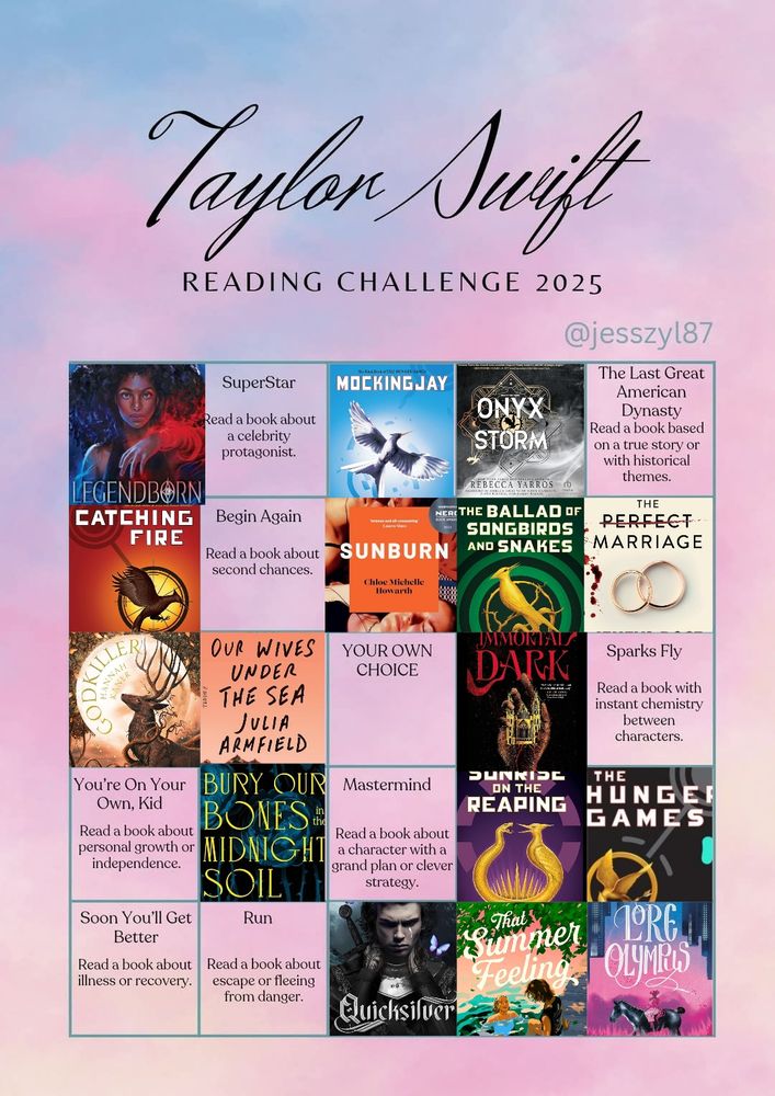 Taylor swift reading challenge by jesszyl87