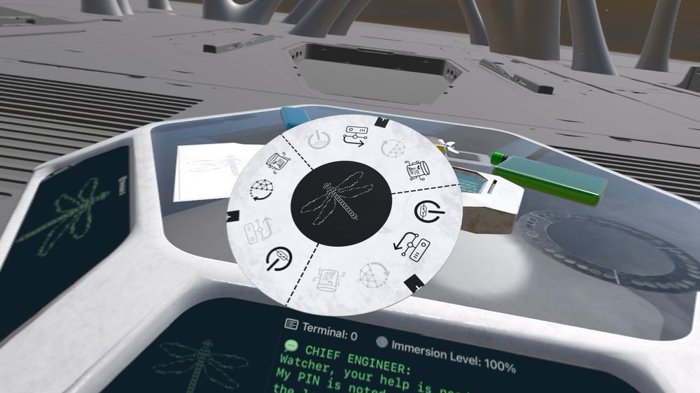 A screenshot from the Green Spurt game, showcasing a disk with symbols.