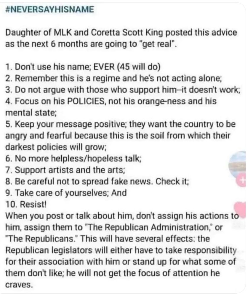 Suggestions on how to talk about 45 and his administration