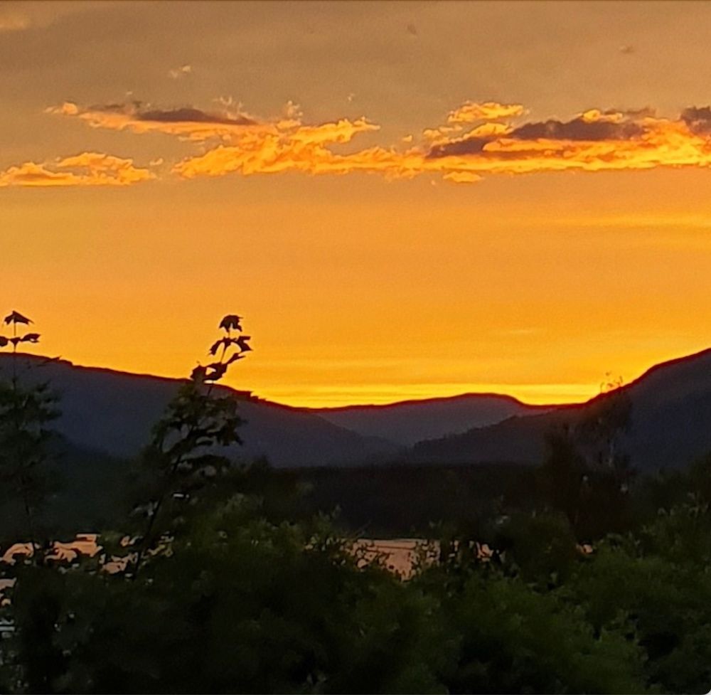 Summer sunset above a lake