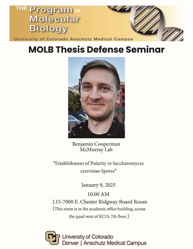 A flyer announcing PhD defense of Benjamin Cooperman