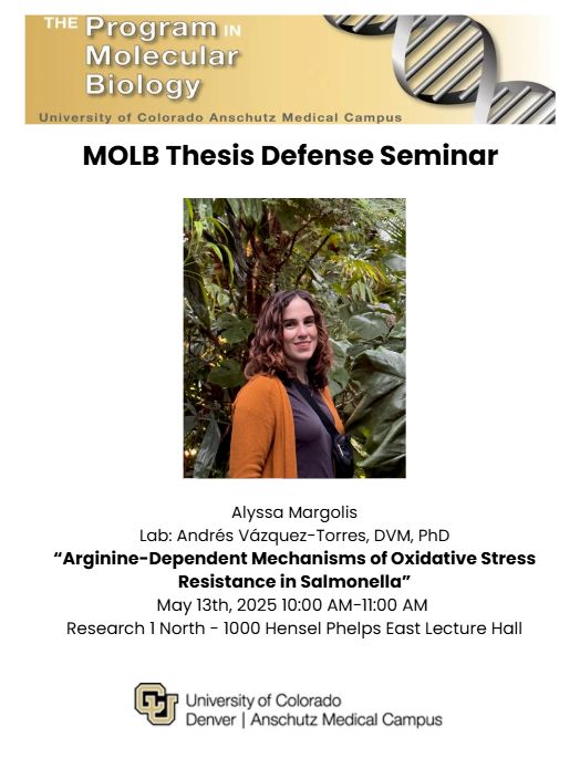 Flyer advertising the PhD thesis defense seminar of Alyssa Margolis