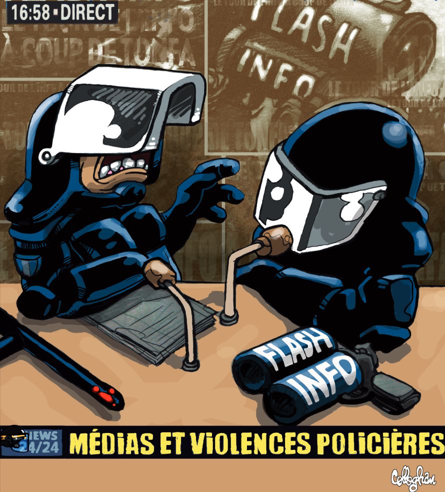 Couverture du Médiacritiques n°51 (2019) : "Médias et violences policières"