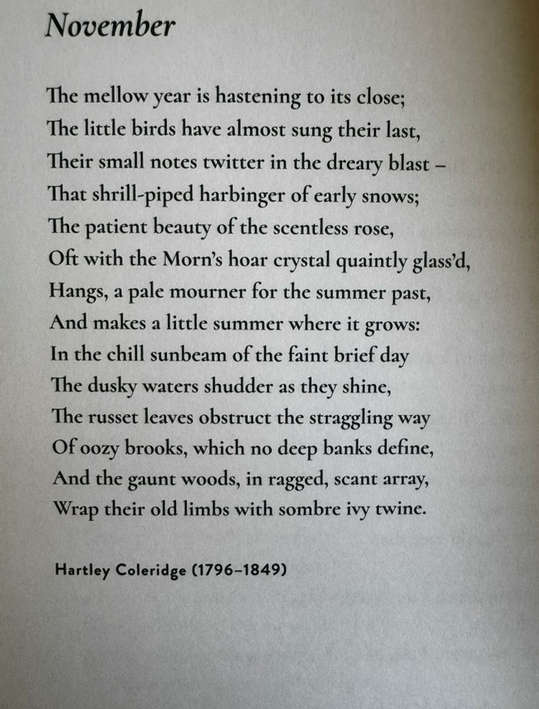 from A Nature Poem for Every Day of the Year, ed. Jane McMorland Hunter