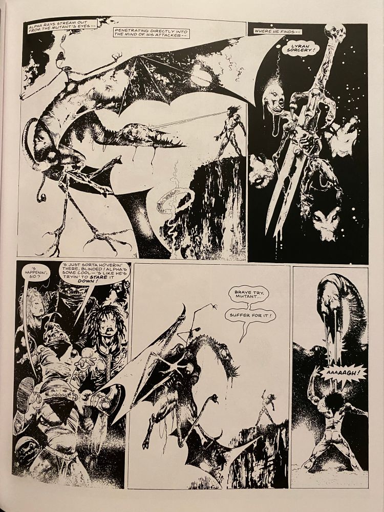 Johnny reads the mind of the monster, but in doing so leaves himself open to attack - and he is blinded 