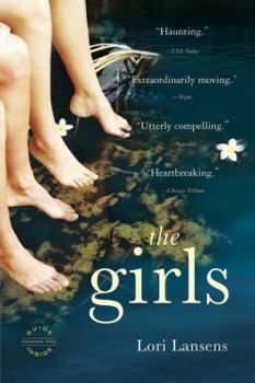 Cover of novel called The Girls by Laura Lansens. Shows the lower legs and feet of two young girls.