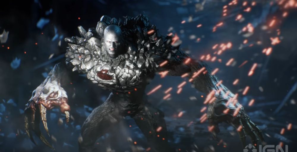 The Tyrant-R as teased in the new trailer for Resident Evil: Survival Unit. This is its first appearance since Resident Evil: The Umbrella Chronicles. 