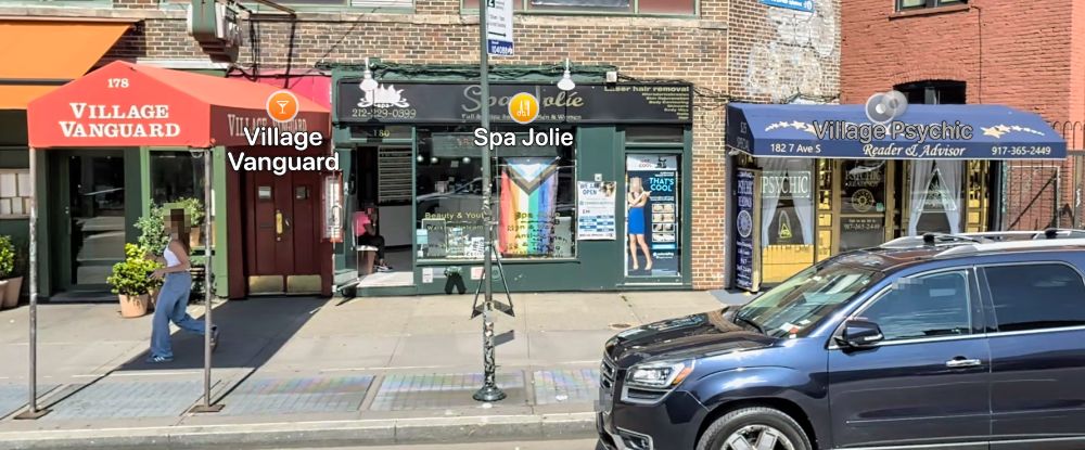 The Village Vanguard, the world's most famous jazz venue, and next door, "The Village Psychic".