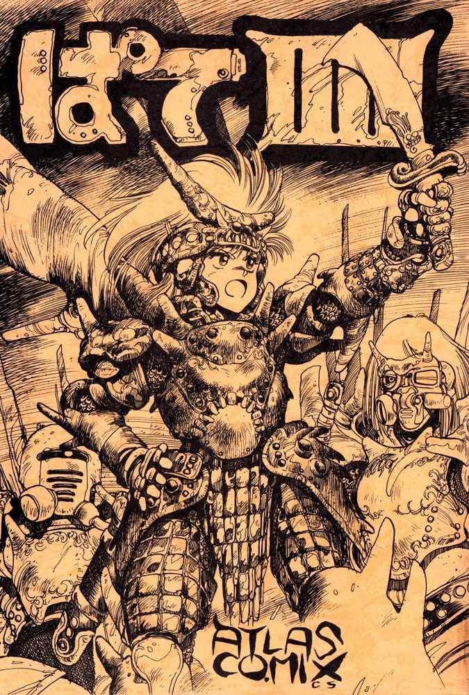 the front cover of Battle Comics Pate vol. 4 by the cirlce Manga Research Group ATLAS - includes art by Masamune Shirow