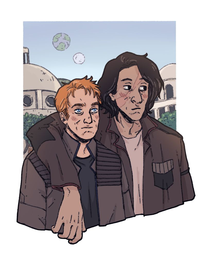 Hux and Kylo Ren, on a date, from my comic "leave it all behind"