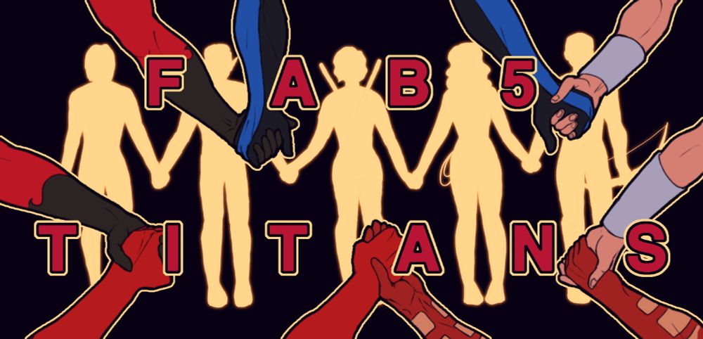 🟊 RULES 🟊

➺ Be kind! We will not tolerate any kind of harrassment or bullying. Let’s aim to keep this space open and kind ♡

°。°。°。°。°。°。。°。°。°。°。°

➺ As we will be allowing all kinds content in this event, please operate with the mindset of “don’t like, don’t read” and “your kink is not my kink and that’s okay”.

°。°。°。°。°。°。。°。°。°。°。°

➺ All submissions must be Fab Five-centric. As clarified in the FAQ, you can focus on whatever aspect of that bond you want and include other characters if you so desire. Use your best judgement to decide if the work is too off-theme or not.

°。°。°。°。°。°。。°。°。°。°。°

➺ If you’re planning on using a character specific prompt from any given day, we highly encourage focusing on the character in the prompt. After all, they were included so that each character can have a time in the spotlight.
°。°。°。°。°。°。。°。°。°。°。°

➺ Tag responsibly on every site. All dark and triggering content should be tagged properly with triggers in mind and for filtering purposes. Do keep in mind that not everyone is comfortable with seeing the same content as you.

°。°。°。°。°。°。。°。°。°。°。°

➺ Submissions on Tumblr and Twitter should be tagged with #fabfiveweek so that we can find them.

°。°。°。°。°。°。。°。°。°。°。°

➺ When hosting a fic on Tumblr, be sure to cut down your post length with a Read More. 