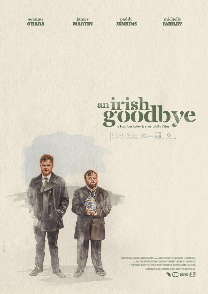 Se ve el cartel del corto. Se llama: an Irish goodbye 