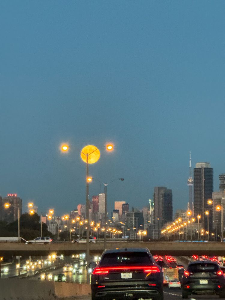 large moon in the sky 