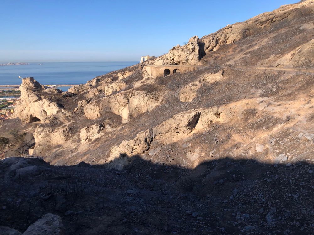 Paysage incendié. L’Estaque. Juillet 2025