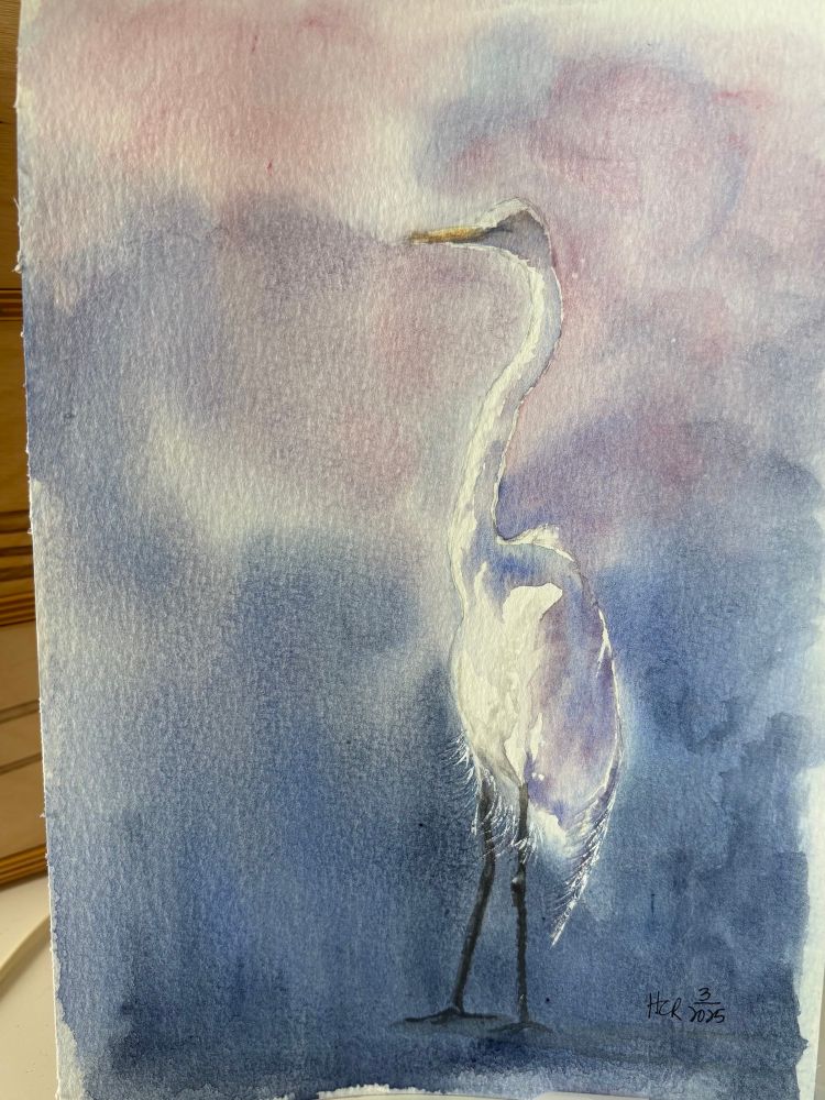 My version of the Great Egret. First time attempting to loosen my style of painting. What do you think?
