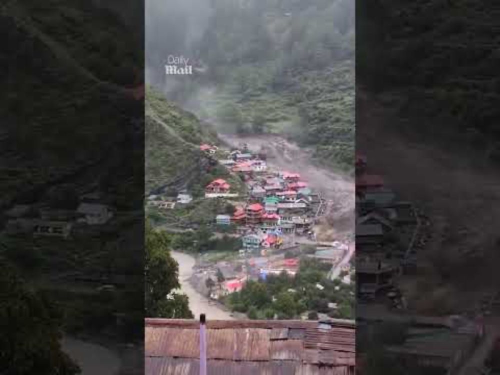 MASSIVE flash flood rips through village in India