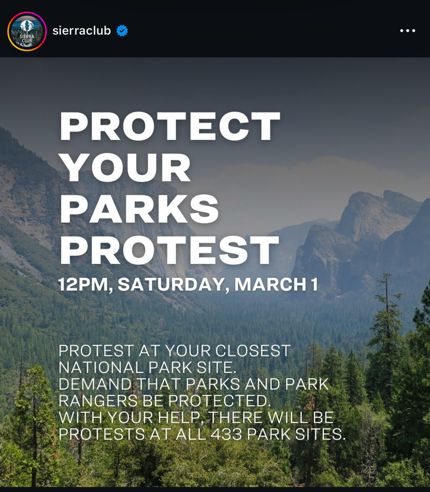 Another opportunity to stand up and let the embarrassment know that we love our parks and also to show the parks people that we love them… please show the love.