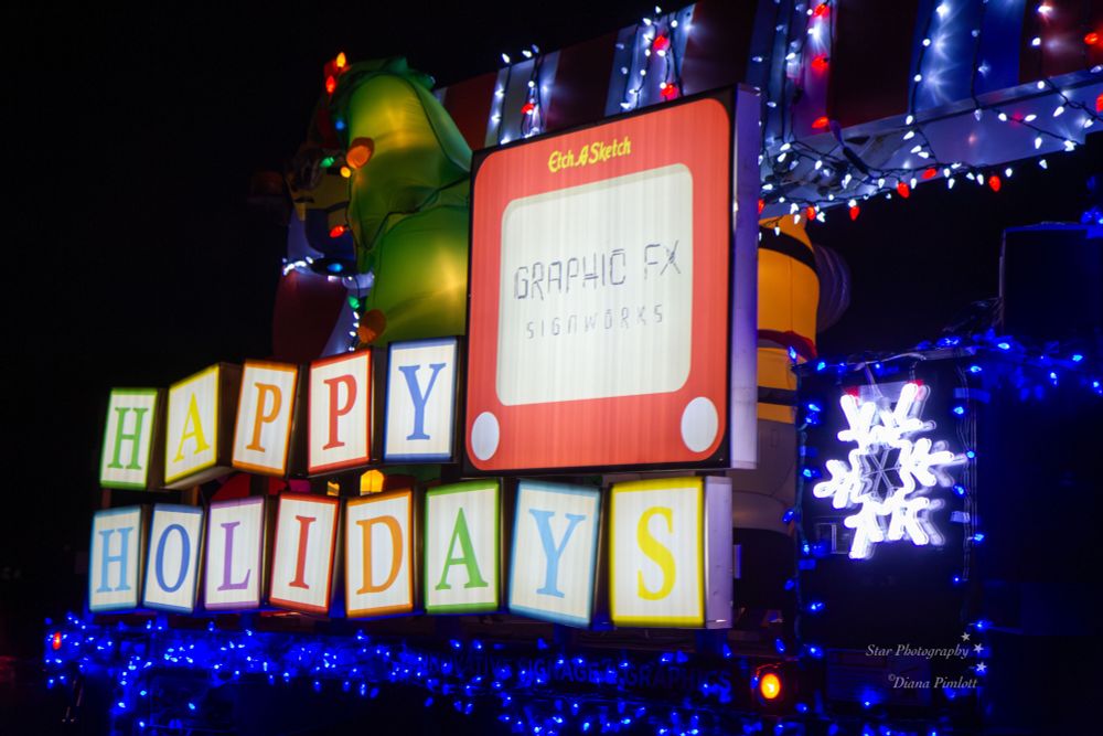 Lighted truck parade truck