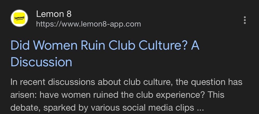 Did women ruin club culture? A discussion