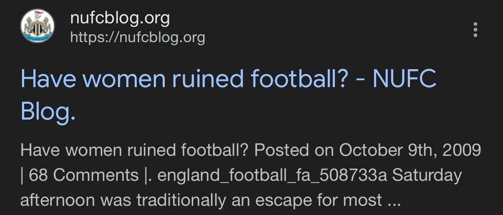 Have women ruined football?