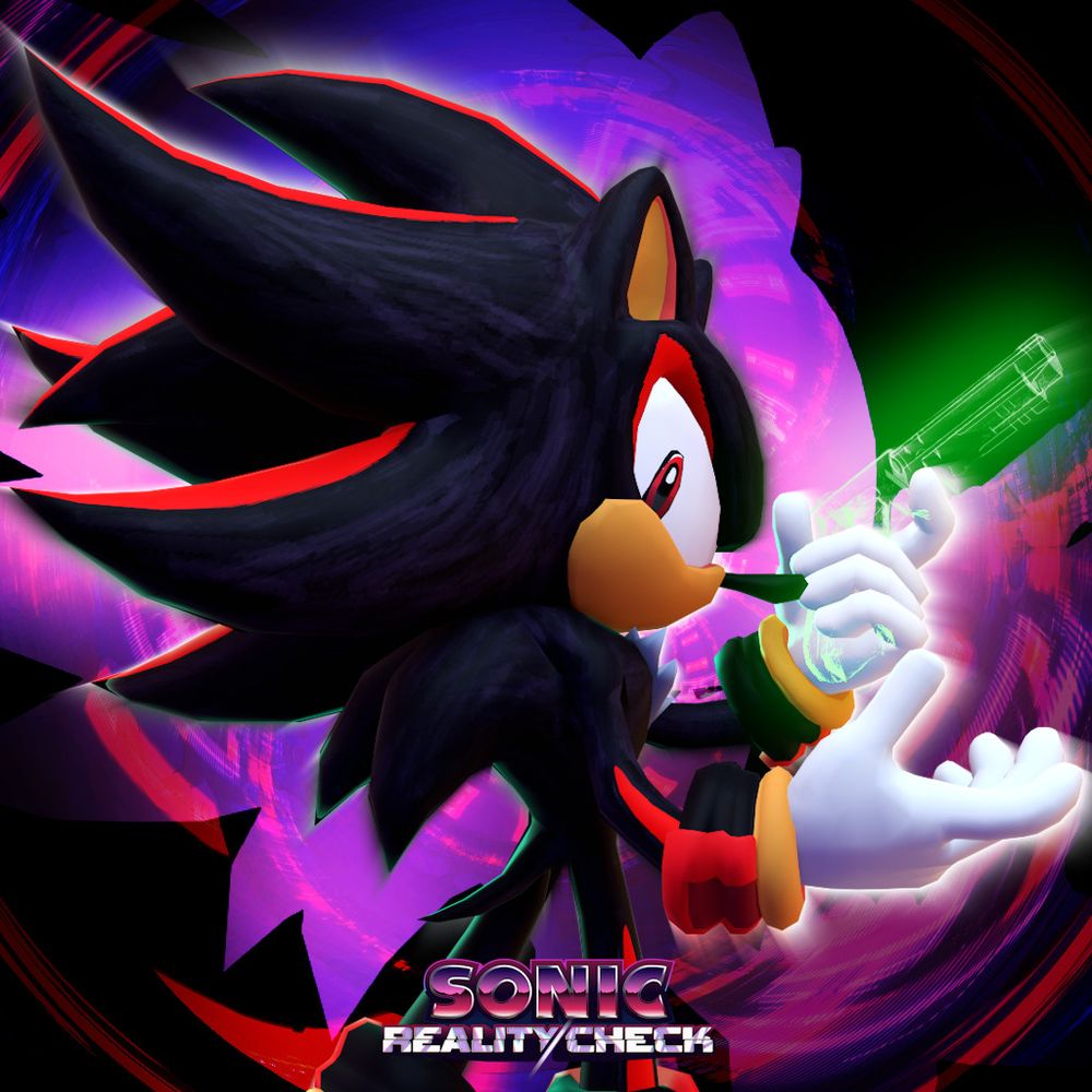 Render of Shadow; he's looking at the camera from above his shoulder, in his right hand he is generating a glowing beretta made out of green chaos energy, while his left hand is open and ready to catch any magazine that should drop out the gun for a quick reload.

He's also looking pretty cool if I do say so myself.