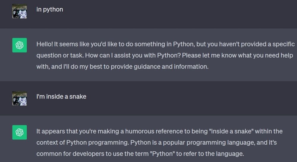 ChatGPT giving me shit over an attempted joke