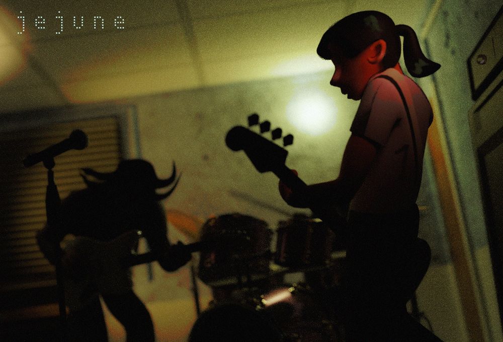 a 3d render of the band Jejune