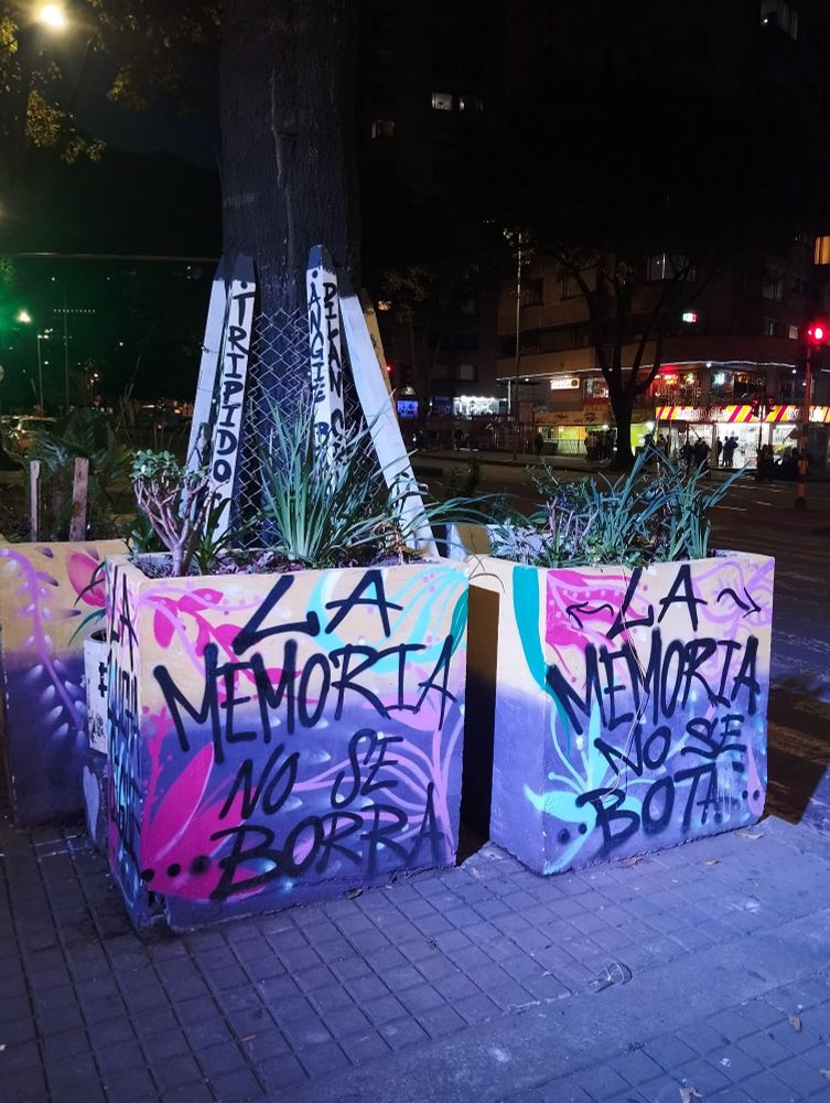 Lugar de homenaje a Dilan Cruz.