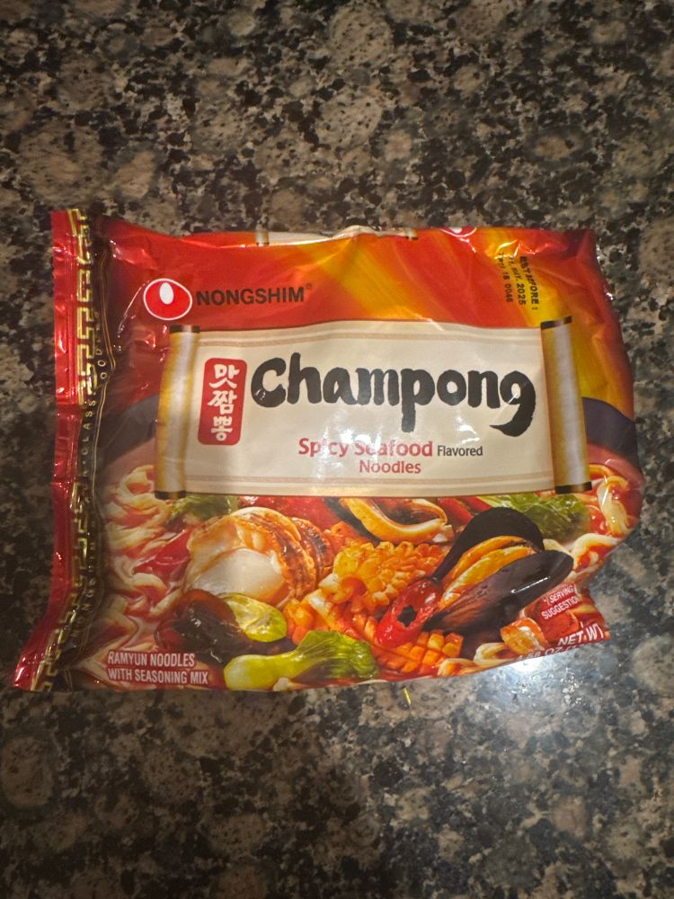 Instant noodles - Champong style spicy seafood  flavor