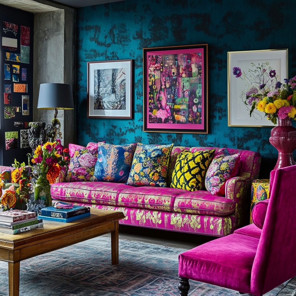 A serene bedroom with a fluffy white duvet, soft beige throw pillows, a chunky knit blanket, and natural accents like a woven pendant light and dried pampas grass. Shared in the "What's Your Design" Facebook community. Join at facebook.com/groups/whatsyourdesign.
