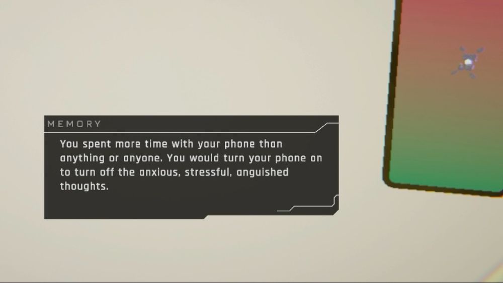 "You spent more time with your phone than anything or anyone. You would turn your phone on to turn off the anxious, stressful, anguished thoughts."
