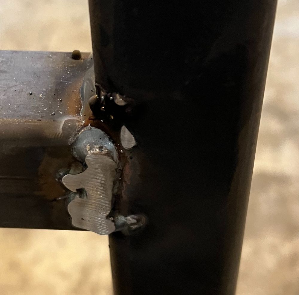 Cleaned up steel welding