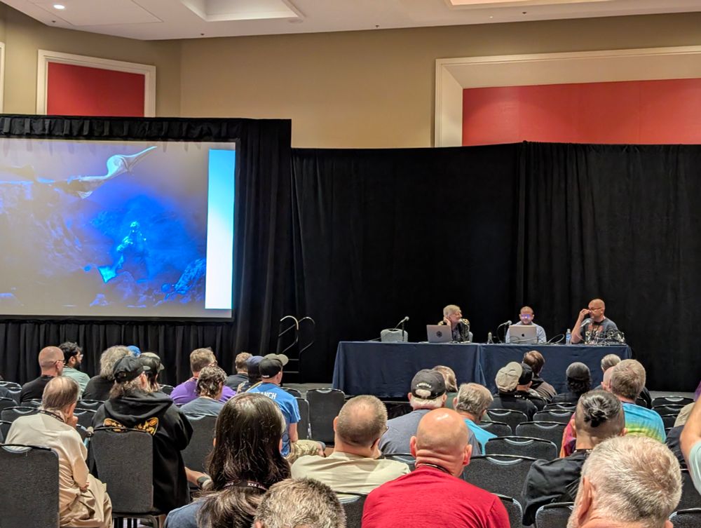 Panel with the authors of the "Godzilla: The First 70 Years" at G-Fest 30, July 12, 2025 at the Hyatt Regency O'Hare, Rosemont, Illinois, USA.