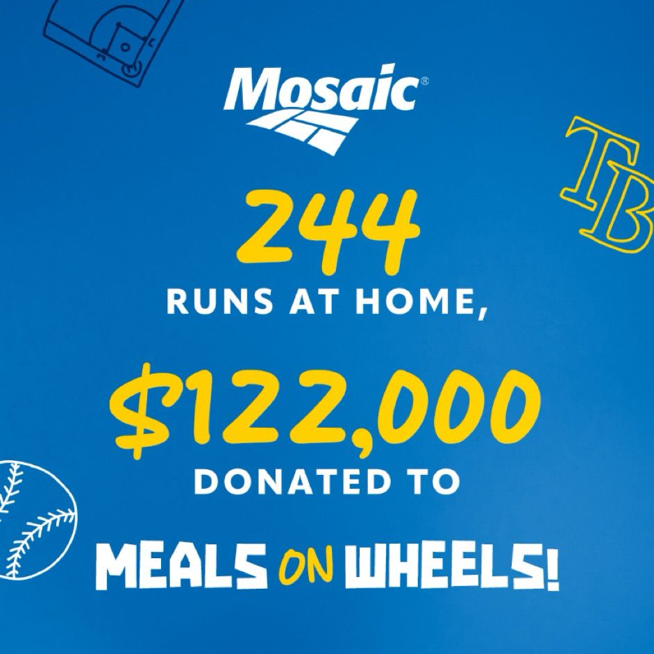 Mosaic
244 runs at home,
$122,000 donated to
Meals on Wheels