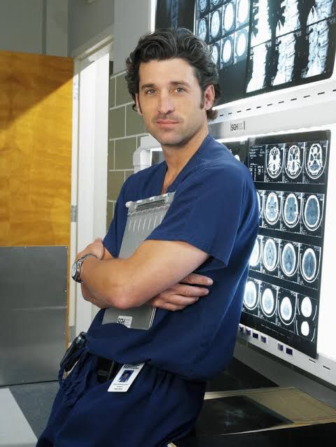 Patrick Dempsey as Dr Derek Shepherd in Grey’s Anatomy.