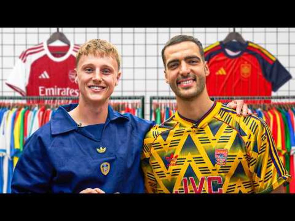 Mikel Merino Goes Shopping For Iconic Football Shirts!
