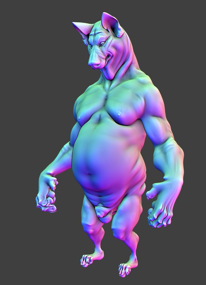 a 3d big rond goode dog boy