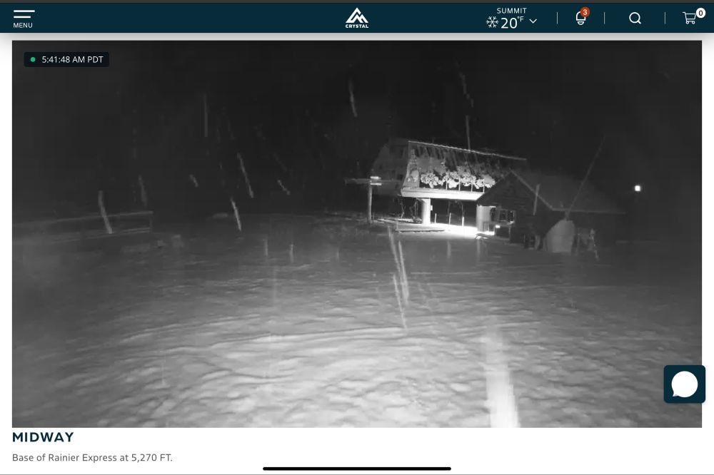 Snow on crystal mountain