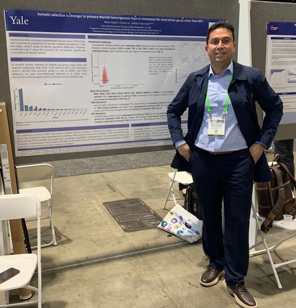 Dr Rajaei in front of a scientific poster.