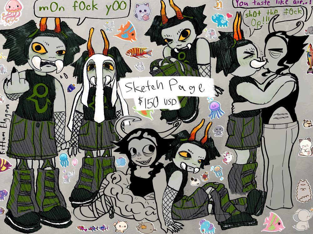 150 USD for a sketch page