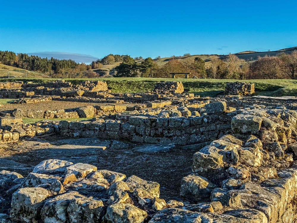 Roman Vindolanda in the winter sunshine