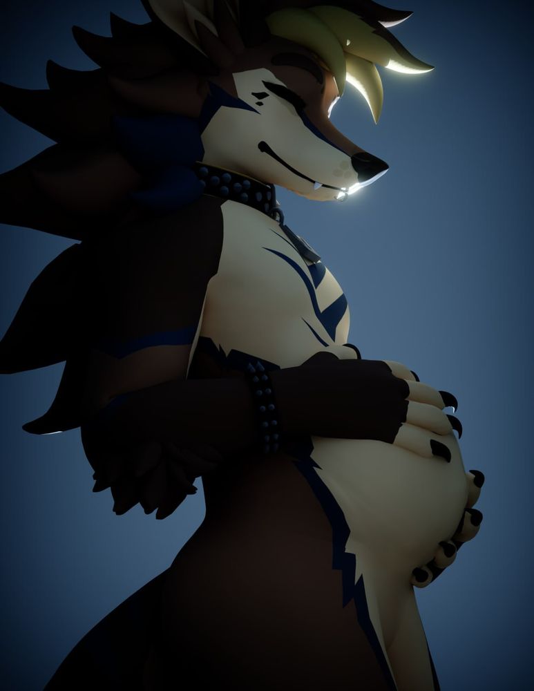 Bardic with hands on stomach because pregant?