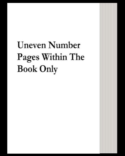 Image of book from Internet Archive, with first page stating 'Uneven Number Pages Within The Book Only'.