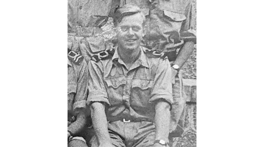 Hugh Maynard in Sub-Lieutenant's uniform.